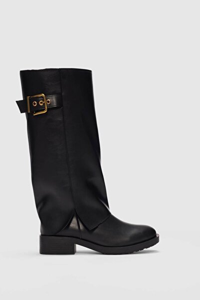 selin shoes Γυναικείες μπότες Veynor με ρυθμιζόμενη πόρπη και λεπτομέρεια με ...