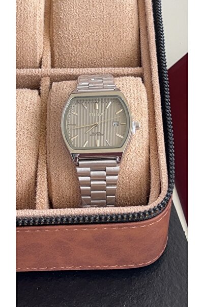 catera Men's Watch with Silver Stainless Steel Strap and Grey Dial