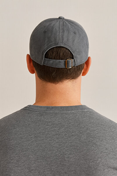 CosmoOutlet Solid Color Washable Vintage Style Adjustable Unisex Gray Color Hat