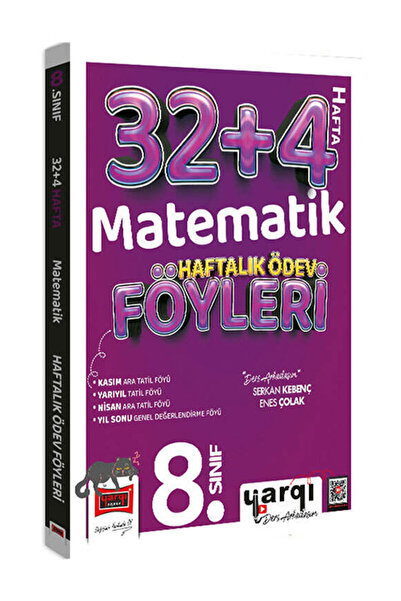 Yargı Yayınevi Yargı Ders Arkadaşım 8.Sınıf Matematik 32+4 Haftalık Ödev Föyleri