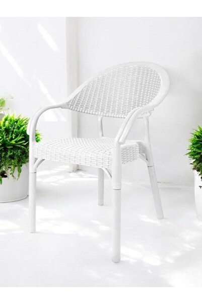 nar sokağı 4 Adet Bambu Rattan Kollu Sandalye Koltuk 4'lü Set