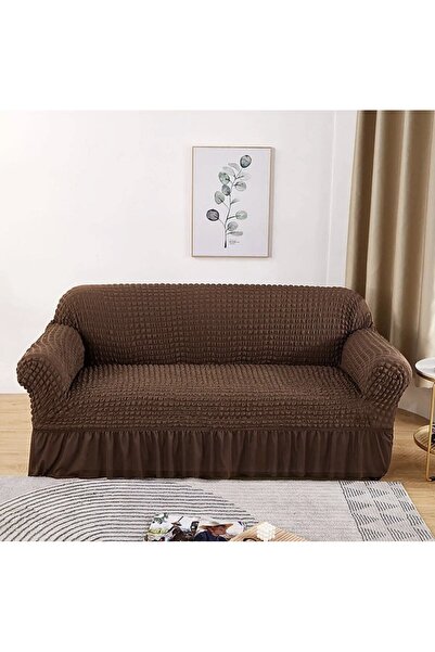 ÖZMAKAN 3-Seat Sofa, Sofa, Sofa Bed Cover, Sofa Cover (3 PERSON) 1 Piece Dark Brown