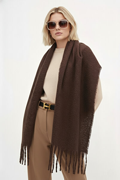 novon Cairo Bouclé Premium Soft Touch Букет - 100% Acı Kahve Mocha Atkı