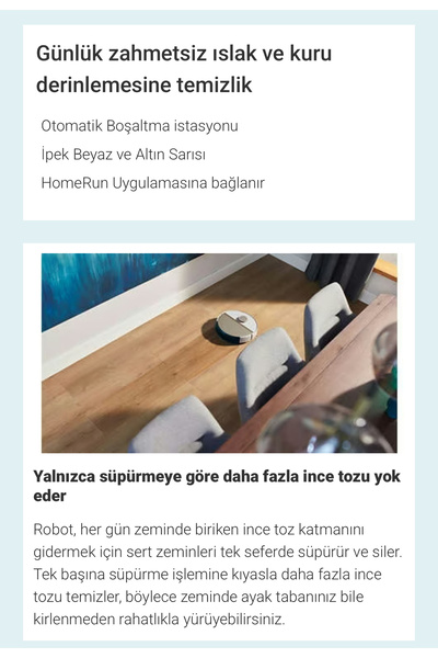 Philips Homerun 7000 Serisi Aqua Çöp Istasyonlu Akıllı Robot Süpürge, Lidar, Epa11 Filtre