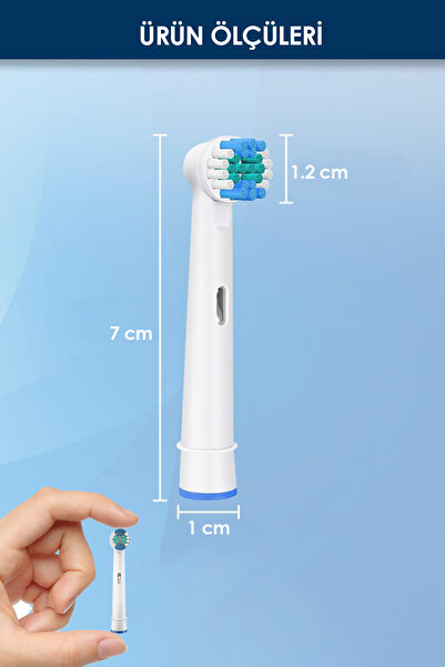 Fresh Moon Diş Fırçası Yedek Başlığı 8'li Şarjlı Elektrikli Diş Fırça Başlığı Ağız Bakım Aksesuar