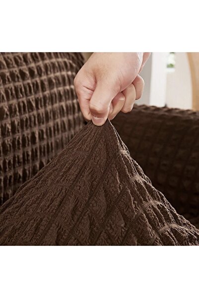 ÖZMAKAN 3-Seat Sofa, Sofa, Sofa Bed Cover, Sofa Cover (3 PERSON) 1 Piece Dark Brown