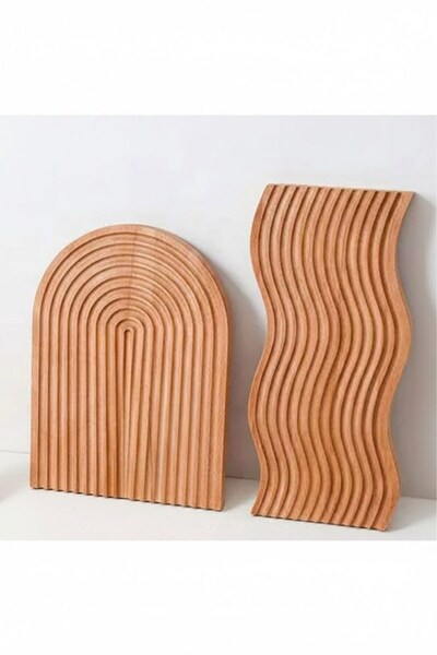 Senin Dükkanın لوح مجوف من الخيزران - طقم من 2 لوح عرض وديكور