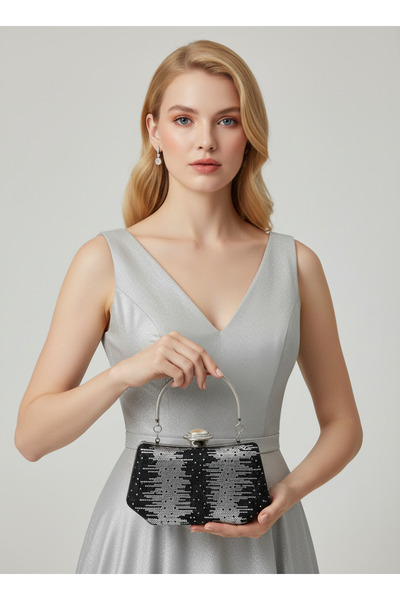 Wedding Fashion Geantă de seară pentru femei, cu mâner cu detalii de perle de...