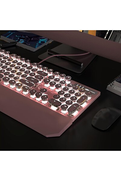 Timebox Mechanical Gaming Keyboard, LED lighting, 104 low key keys, wired and Removable Magnetic Wrist Rest