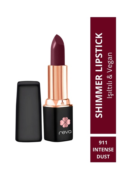 REVA Shimmer Lipstick Intense Rust - Işıltı Ruj - 4 gr - No: 911 - Vegan & Temiz Içerik