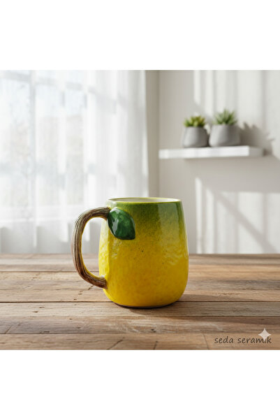 seda seramik Handmade Lemon Design Mug Cup Mug 400 ml