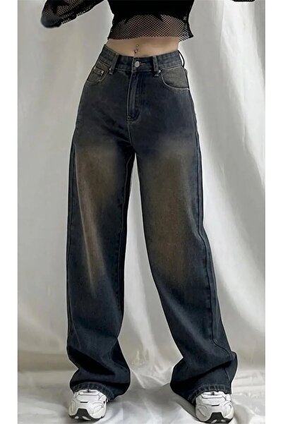 St.Poll ESKİTME VİNTAGE YIKAMA UNİSEX BAGGY JEANS PANTOLON