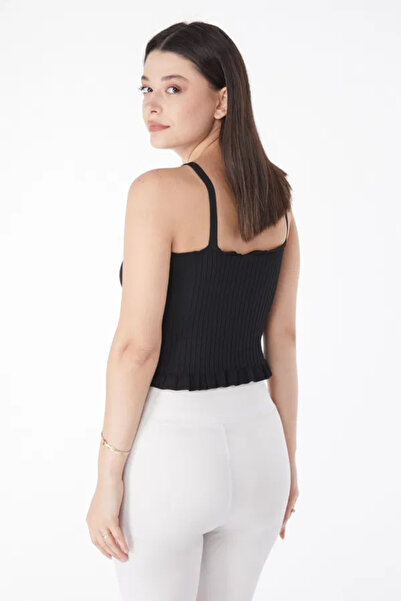 Zerenyus Summer Knitwear Crop Black