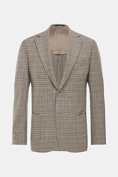 W Collection Beige Buttoned Wool Jacket