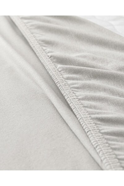 Madame Coco Doppelt elastisches Bettlaken aus 100 % gekämmter Baumwolle - Grau