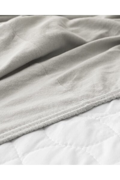 Madame Coco Doppelt elastisches Bettlaken aus 100 % gekämmter Baumwolle - Grau