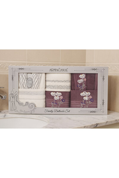 Nurpak Σετ οικογενειακό μπουρνούζι από βαμβάκι 100% βαμβάκι