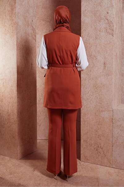 Alvina 44454 Model Belted Vest Trousers Set