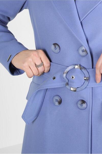 Alvina ΠΑΛΤΟ ΜΕ ΖΩΝΗ ΚΑΙ ΔΙΠΛΟ ΛΑΜΠΡΟ ΚΟΛΑΡΟ 90448