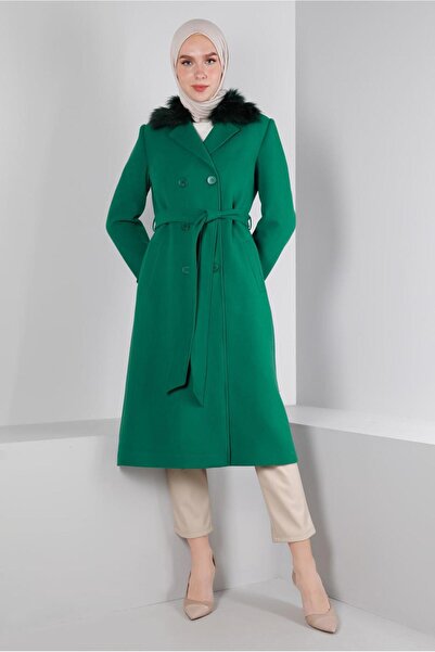 Alvina Пальто з хутряним поясом 90375