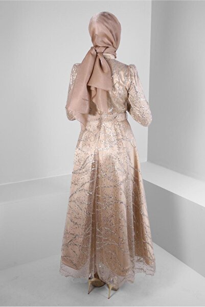 Alvina KEMERLİ PUL PAYET İŞLEMELİ ABİYE ELBİSE 50311