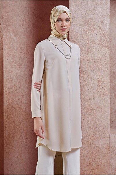 Alvina Chain Detailed Hijab Tunic 44656
