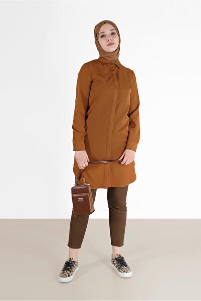 Alvina HIDDEN BUTTON BASIC TUNIC 42403