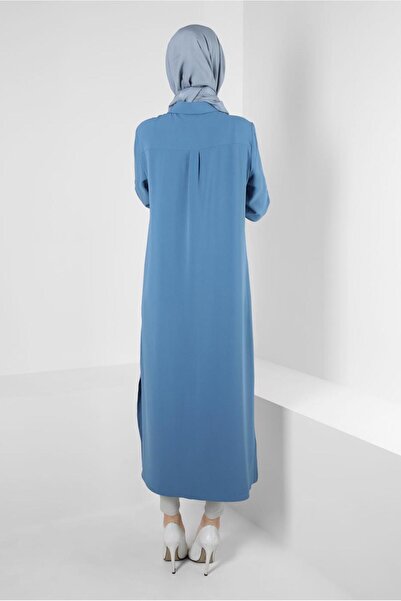 Alvina GÖMLEK YAKA TAŞ DETAYLI TUNİK 43815