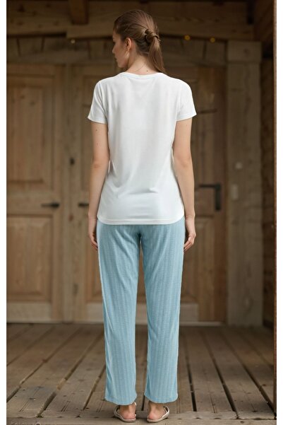 Pierre Cardin Kadın Giyim Kısa Kollu Viskon Pijama Takımı LL.PC89.K97.D01
