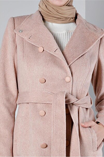 Alvina Buttoned Belted Coat 90376