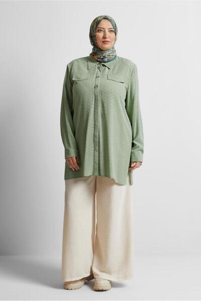 Alvina Shirt Collar Viscos Tunic 20742