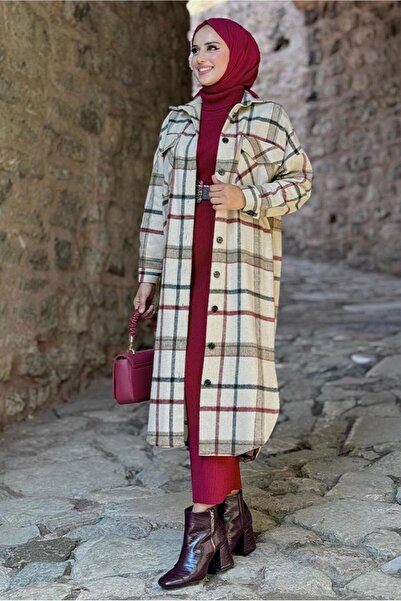 TRENDTESETTÜR Beige Long Bowl Tunic - Stone Detailed, Women, t 0267-1