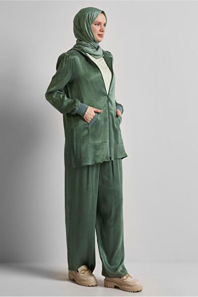 Alvina Hooded Trousers Suit 45585