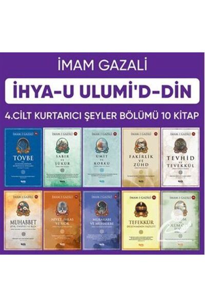 Çelik Yayınevi İhyau Ulumiddin 4. Cilt ( Kurtarıcı Şeyler Bölümü 10 Kitap)
