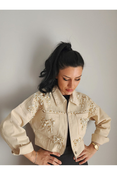 RENGARENG TASARIM DENİM CEKET