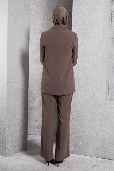 Alvina 30504 Model Double-Breasted Collar and Trousers Set