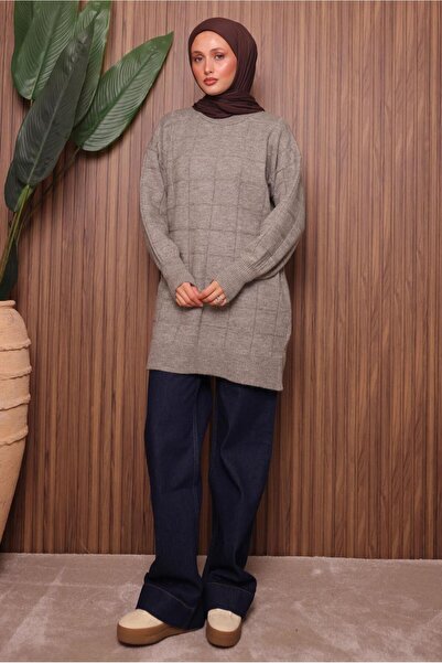 TRENDTESETTÜR Women's Mink Knit Tunic t 2107