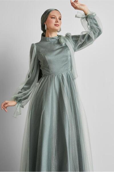 Alvina SİMLİ TÜL ABİYE ELBİSE 50525