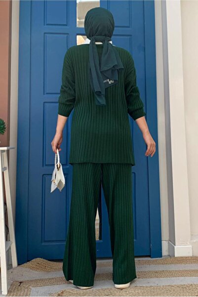 TRENDTESETTÜR ΓΥΝΑΙΚΕΙΟ ΠΛΕΚΤΟ ΣΕΤ ΜΕ ΠΑΝΤΕΛΟΝΙ ΠΡΑΣΙΝΟ (ΣΜΑΡΑΓΔΟ) T 20332