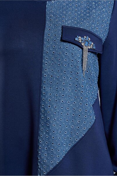 Alvina 45129 Μοντέλο Πέτρινη Λεπτομερής Φόρμα Φούτερ