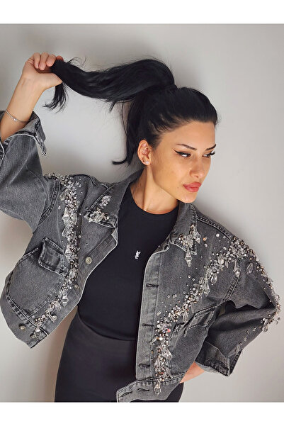 RENGARENG TASARIM DENİM CEKET