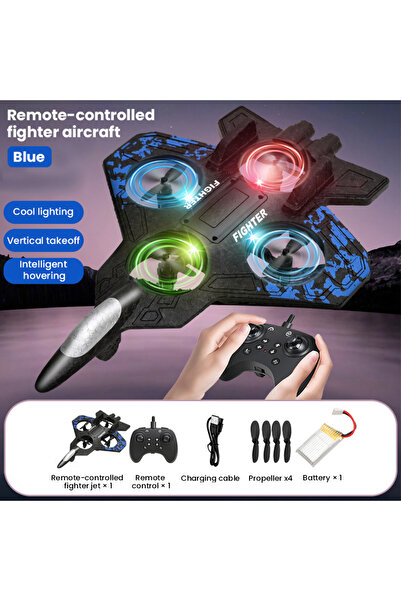 Choice لعبة طائرة شراعية زرقاء تعمل بالتحكم عن بعد مع طائرة نفاثة خفيفة 2.4 جيجا هرتز EPP Stunt طائرة مقاتلة من الرغوة للتحكم عن بعد T