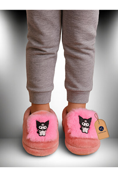 miraluni Powder Pink Plush Baby Slippers – Soft Soled, Warm, Non-Slip Indoor ...