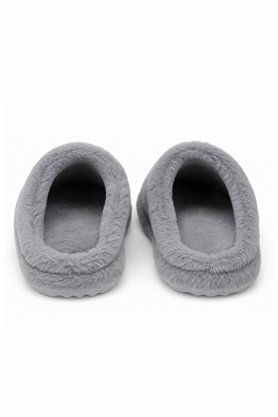 Moda Frato FLUFFY Ayıcık Desenli Kadın Ev Terliği Kışlık Yünlü Terlik Ses Yapmayan İçi Yünlü Günlük Rahat Terli
