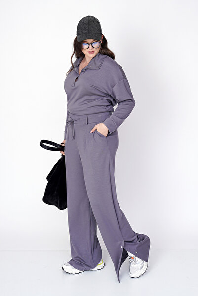 Büyük Moda Modal Tracksuit with Clip Detail