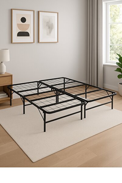 Teknor Katlanabilir Metal Karyola Çift Kişilik 135*190 cm Ebat