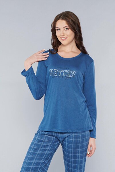 Alperi UZUN KOL PİJAMA TAKIMI MEVSİLİK VİSKON 790-62