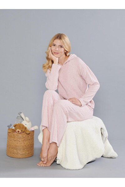 DOWRY Women's Winter Long Sleeve Pajama Set - Soft Textured 09-268