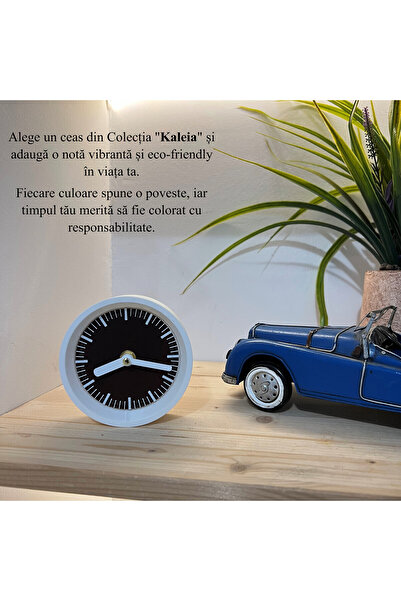 OEM Desk clock, silent, 11 cm, brown, 3D printed from PLA (Bioplastic) (1028)