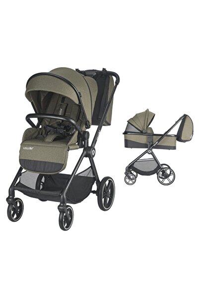 Coccolle Carucior 2in1 Lissia Premium Line, Roti mari, Cadru aluminiu anodizat, Copertina XXL, Maner